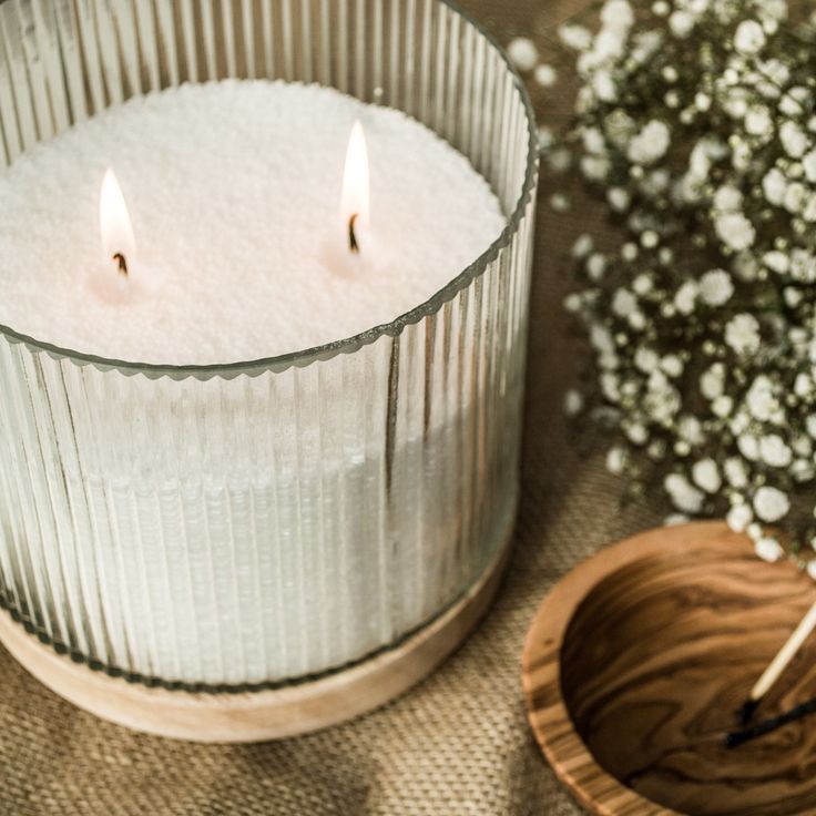 pearled wax candle sand candle