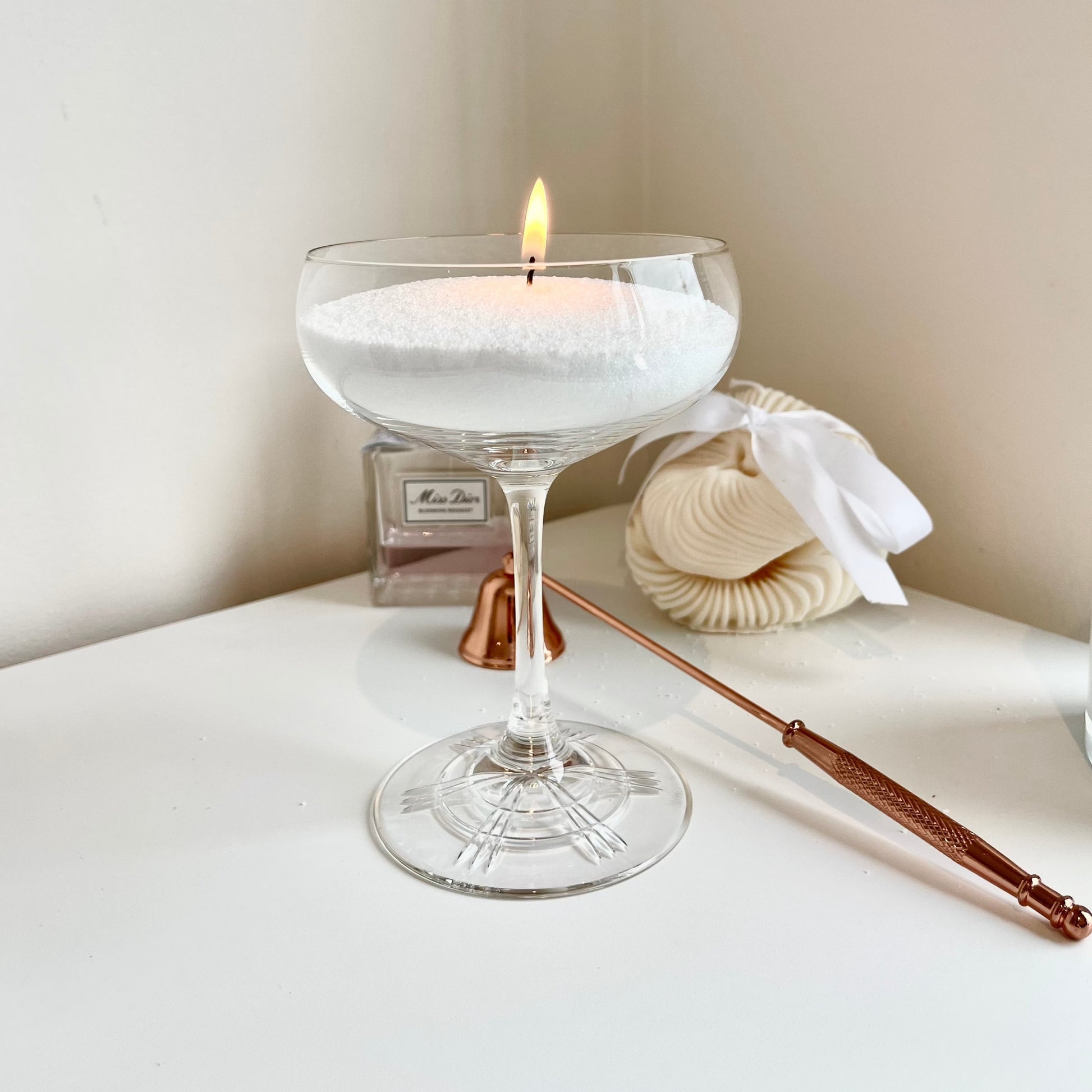 pearled wax candle sand candle